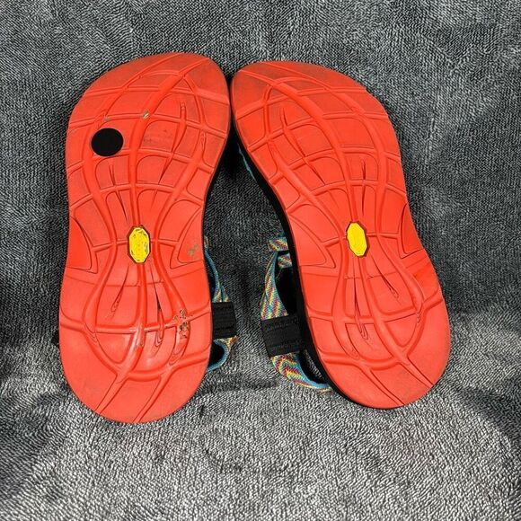 🖤 Chaco ZX/2 Classic Fiesta Rainbow Stripe Toe Loop Strappy Sandals Women Sz 6 - Picture 7 of 7